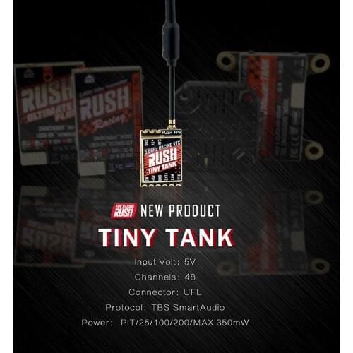 RUSH Tiny TANK MINI VTX 48CH 350mW Transmitter With EMAX Nano Foxeer Lollipop 3 Antennna for RC Drone FPV Racing Toothpick