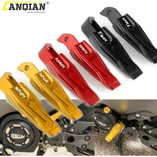 Motorcycle Rear Foot Pegs Rests Passenger Footrests For Yamaha T-MAX 500 530 XP TMAX 530 dx sx 2012-2019 NMAX 155 MT07 MT 07 FZ