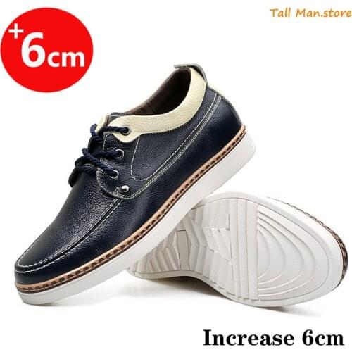 Men Elevator Shoes Heightening Shoes Increasing Height Shoes Men Higher Shoes Sneakers High Heel Shoes Leather Shoes