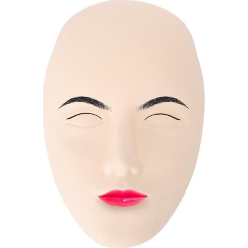 5D Soft Silicone Face Tattoo Practice Skin Makeup Tool Eyebrow Lip Skin Sheet for Needle Machine Supply Kit