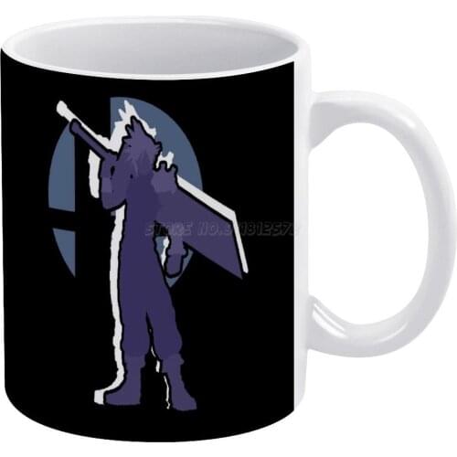 Cloud-Super Smash Bros. White Mug Coffee Mugs Girl Gift Tea Milk Cup Mugs Smash Bros Super Smash Bros Smash Bros Brothers Super