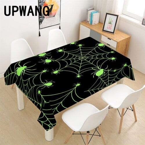 Spider Cobweb Tablecloth 3D Printed Table Cover Rectangular Tablecloth Wedding Birthday Party Kitchen Home Decor