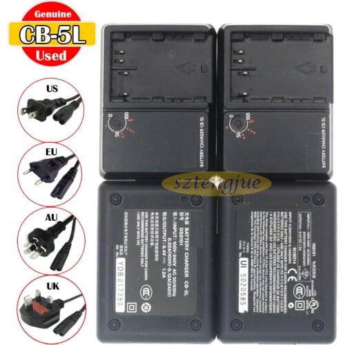 Used Genuine CB-5L Charger for EOS 5D 50D 40D 30D 20D 10D 300D D60 G1 G2 G3 G5 G6 MV300i 400i 430i 450i 500i 550i 600i BP-511A