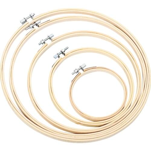10 Sizes DIY Needlecraft Cross Stitch Machine Bamboo Frame Embroidery Hoop Ring Round Loop Hand Household Sewing Tools