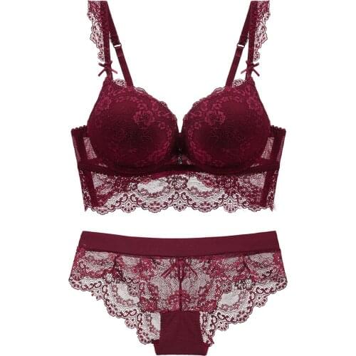 Sexy Lace Bra Breathable Ladies Bra Sexy Bra and Panty Sets Women Lingerie Lingerie Femme Lace Lingerie Set Push Up Bra Sets