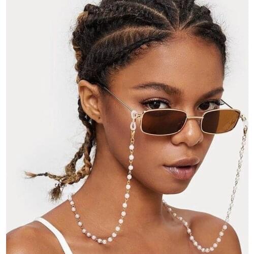 Chic Luxury Handmade Elegant Pearl Beaded Glasses Chain Women Sunglasses Lanyard Strap Reading Eyeglass Chains sunglasses strap