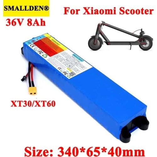 SMALLDEN 36V 8Ah 18650 lithium battery pack For Xiaomi M365 Foldable Smart Electric Scooter Mi Light Skateboard Power Supply