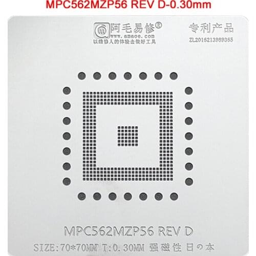 MPC562MZP56 REV D BGA Stencil Reballing Chip Pin Solder Tin Plant Net Square Hole Heating Template Reworking