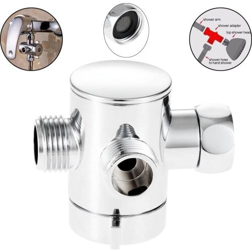 Three-Way Adjustable Shower Arm Mounted Switch Adapter Control Valve Connector Shower Head Diverter for Handheld Shower Head