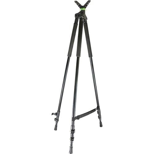 Lightweight Aluminum Alloy Shooting Tripod Gun Pod With V Shaped Rotating Yoke Telescopic Shooting Stick Hunting Stick