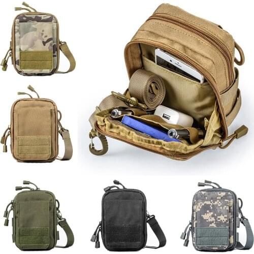 Outdoor Molle Pouch Mens Belt Bag Waist Pack Small Pocket Phone Holder Sports Hiking Camping Hunting Bag EDC Tools Organizer