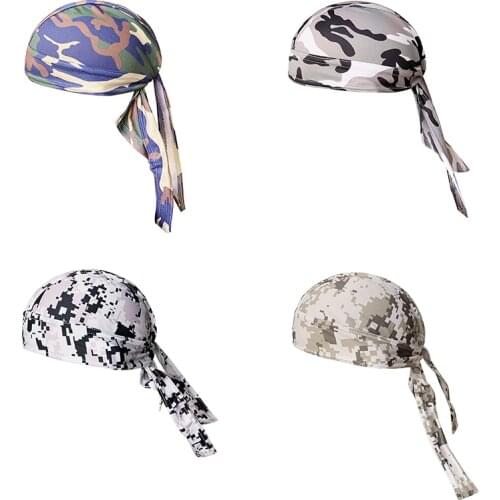 Cycling Caps Breathable Quick Dry Pirate Cap Helmet Moisture Wicking Sunshade Head Cover Headscarf Outdoor Cycling Bandana