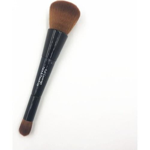 High Quality BB Full Coverage Face & Touch Up Makeup Brush Double ended Contour Sculpting Brush Blending Cosmetic Brush
