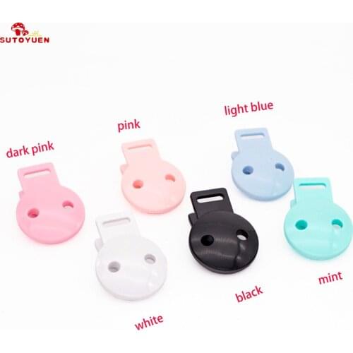 10pcs Plastic Material Clips Round Head Baby DIY Pacifier Clips Holder Chain Accessories Infant Soother Safety Suspender Clips