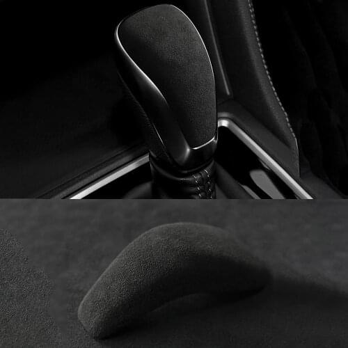 1pcs Alcantara Car Gear Shift Knob Cover Sticker Auto Interior Accessories For Alfa Romeo Giulia 952 Stelvio 949 2017 2018-2020