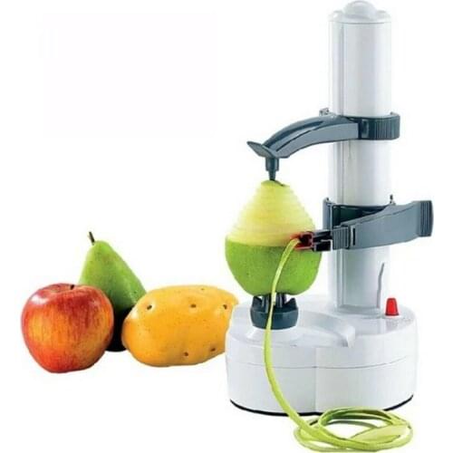 1PC New Electric Spiral Apple Peeler Cutter Slicer Fruit Potato Peeling Automatic Battery Operated Machine For Kitchen Utensil