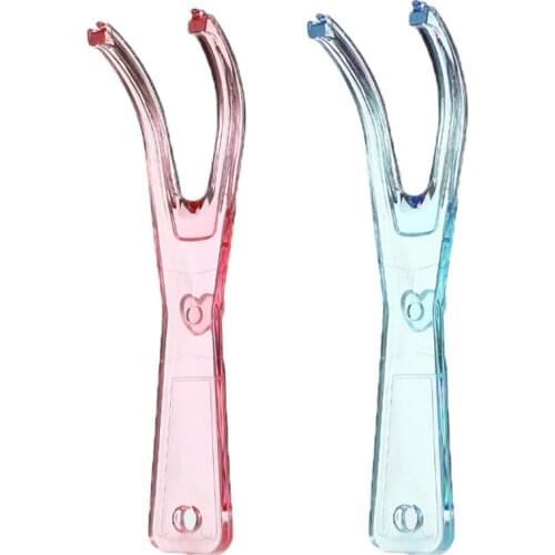 2Pcs Floss Holder Aid Oral Picks Teeth Care Interdental Durable Teeth Cleaning Breath Fresh Oral Care Tool