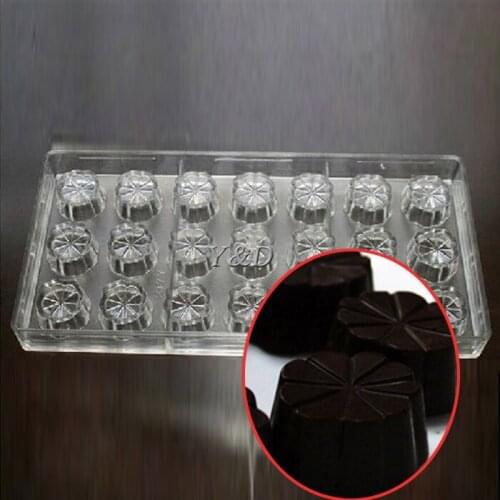 High Quality 2PcsPer Lot Flower Lucky Leaf Clover Chocolate Clear Polycarbonate Plastic Mold DIY Handmade PC Tools