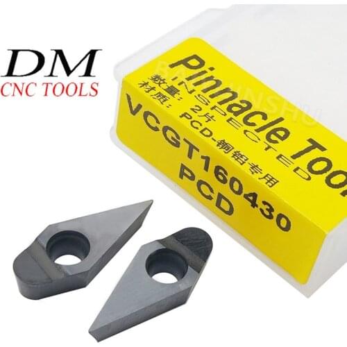 2pcs VCGT160430 PCD coated diamond inserts carbide inserts for turning carbide tools Ultra high hardness