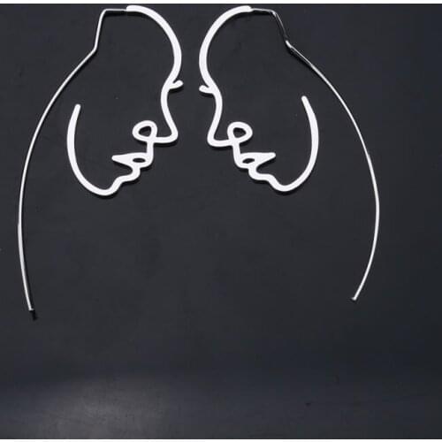 2018 Womens Copper non Pierced earrings FACE brincos cara estilo