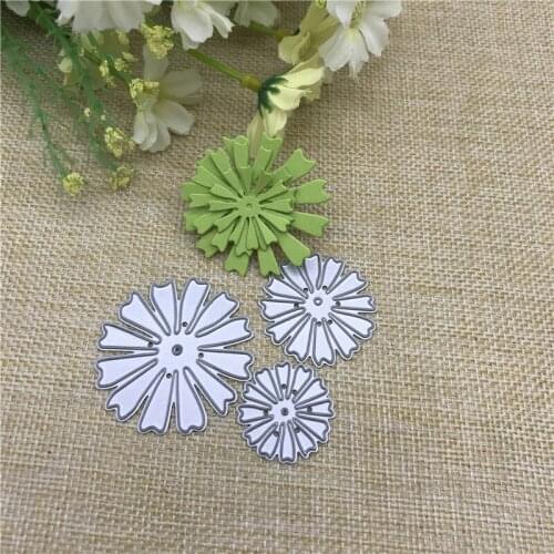 3Pcs Flowers Metal Cutting Dies Stencils For DIY Scrapbooking Decorative Embossing Handcraft Die Cutting Template