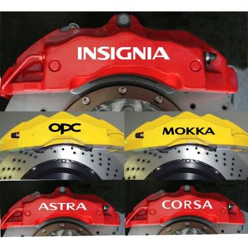 4pcs For Opel OPC Astra J H G K Insignia Corsa D B E Mokka Vectra B HI-TEMP PREMIUM BRAKE CALIPER DECALS STICKERS CAST VINYL