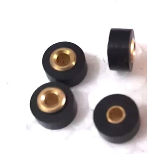 6.5mmx4x2 pressure pully belt wheel copper frame for cassette deck audio Repeater Walkman Telephone recording press pinch roller