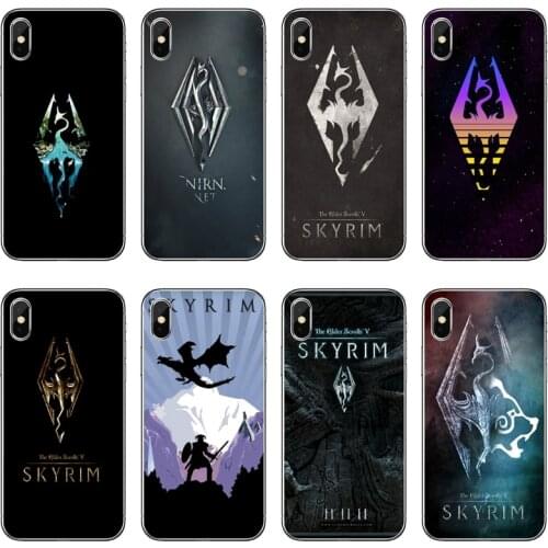 Skyrim logo soft Transparent Phone Case For Huawei P30 P20 Pro P10 P9 P8 Lite Y5 Y6 Y7 Y9 P Smart Plus 2018 2019