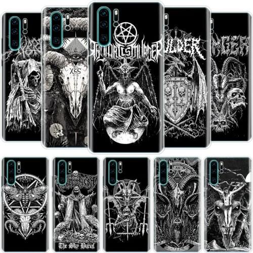 Satanic Goat Satan Devil Cover Phone Case for Huawei P40 P30 P20 Mate 30 20 10 Pro P10 Lite P Smart Z 2019 Art Gift Coque Shell
