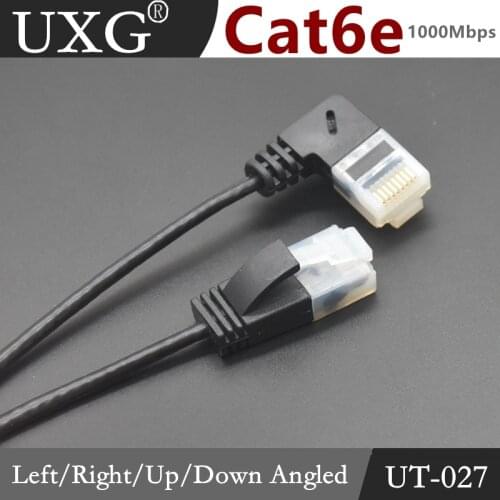 Cat6 Ethernet Cable RJ45 Right Angle UTP Network Cable Patch Cord 90 Degree Cat6a Lan Cables for Laptop Router TV BOX RJ45