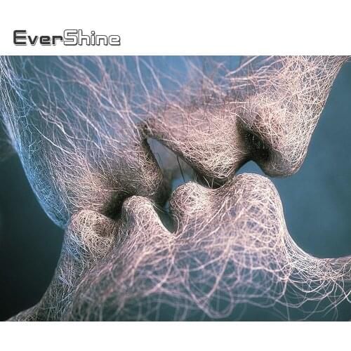 Evershine Diamond Painting Couples Cross Stitch Mosaic Diamond Embroidery Kiss New Arrival Rhinestone Art Love Home Decoration