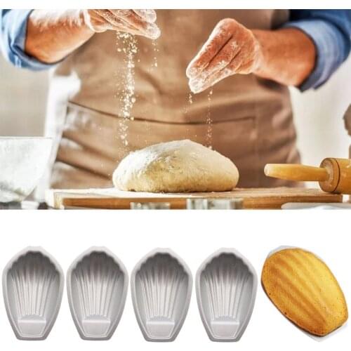 5Pcs Shell Shaped Cake Pan Carbon Nonstick DIY Madeleine Baking Pan for Cake Cookie Mould Bakeware Tool Kitchen Supplies C42