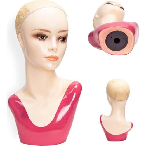 Head mannequin female wig Mannequin- Heads wig stand wig head with shoulder woman styling head Hairdressing head hair extension