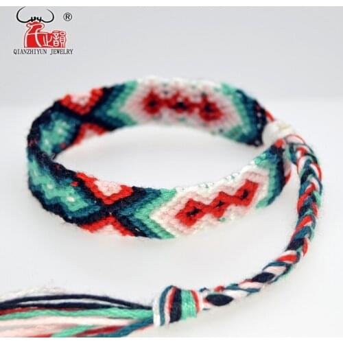 Cotton Friendship Bracelets Anklet Bracelets Polynesia Style Weave Woven String Handmade Bracelet For Women and Men