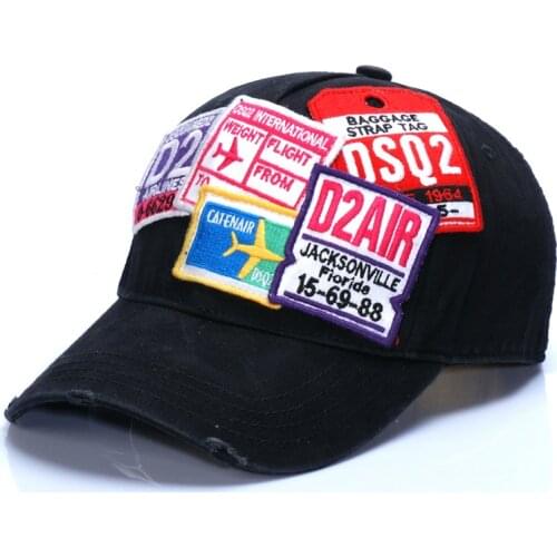 Italy DSQ2 brand Baseball Caps hat summer style men Baseball Caps cotton unisex Adjustable icon Baseball Caps letter blue cap