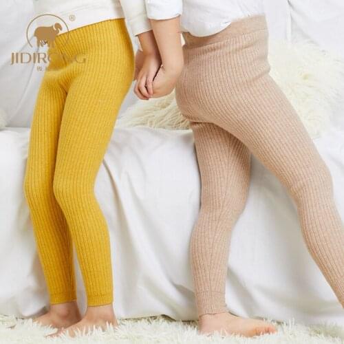 2020 Boys and Girls Leggings Autumn Winter New Childrens Cashmere Pants Thick Warm Cotton Wool Plus Velvet Trousers Woolen