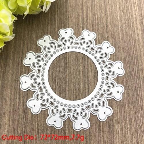 Craft metal cutting dies cut die mold love Lace round frame Scrapbook paper craft knife mould blade punch stencils dies