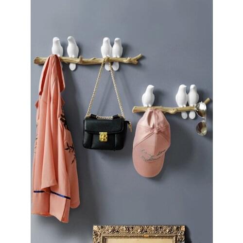 Wall Decor Home Accessories Living Room Hanger Resin Bird hanger key kitchen Coat Clothes Towel Hooks Hat Handbag Holder