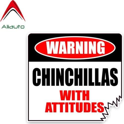 Aliauto Creative Car Sticker Warning Chinchillas Perfect PVC Sunscreen Waterproof Decoration Decals Accessories,12cm*11cm