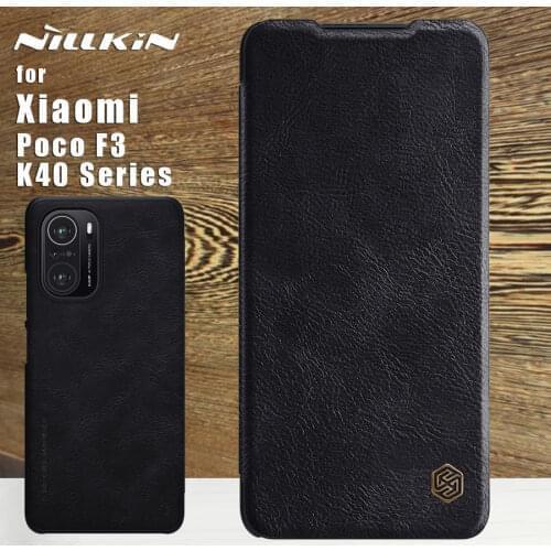Nillkin Qin Case for Xiaomi Redmi Note 10 Pro case back cover Nilkin PU Leather 360 cases for Redmi Note 10 4G 10s 5g Pro Max