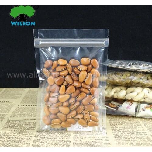 Open Size 9 -18 cm) Full Clear Zip Lock Bag 100 -1000 PCS BOPP/CPP for food,nuts,candy,tea, transparent clear food bag