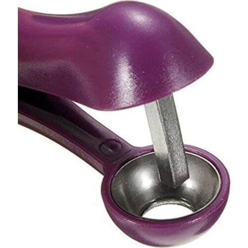 Cherry Olive Pitter Corer Stone Seed Removal Squeeze Grip Go Nuclear Device Fruit Core Remover Fruit Vegetable Kitchen Tool