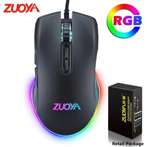 Profession Wired Gaming Mouse Computer Mice 7200DPI Optical Sensor RGB Light Backlight Mause For PC Laptop Gamer