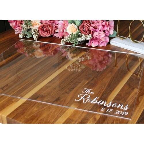 Clear Acrylic Guestbook | Clear Acrylic Wedding Guestbook Sign | Alternative Guestbook | Modern Wedding Decor Sign Guest Book