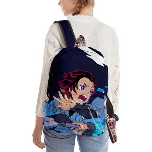 2020 New Hip hop 3D Print Demon Slayer backpack Schoolbag Men/Women Shoulder Travel Bag Harajuku Teenage Girls bag