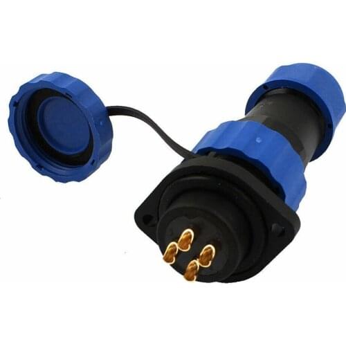 SD20 20mm 4 Pin Flanged Straight Waterproof Aviation Connector Socket IP68
