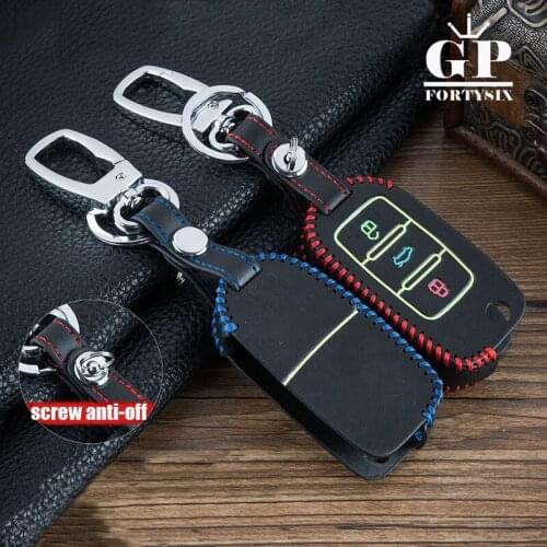 Luminous leather Car Key Case for VW Polo Golf 4 5 6 Passat Tiguan Jetta Bora Eos Scirocco/Skoda Octavia A5 Fabia Superb YETI