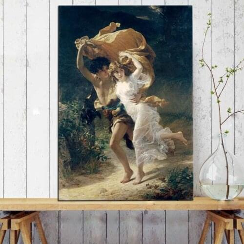 The Storm by Pierre Auguste Cot Copies Famous Paintings Prints on Canvas Art Pictures for Living Room Bedroom Painting