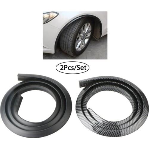 2Pcs Universal Fender Flare Car Wheel Eyebrow Protector Lip Scratch Proof Wheel-arch Trim Arch Extenders Decoration Carbon Fiber