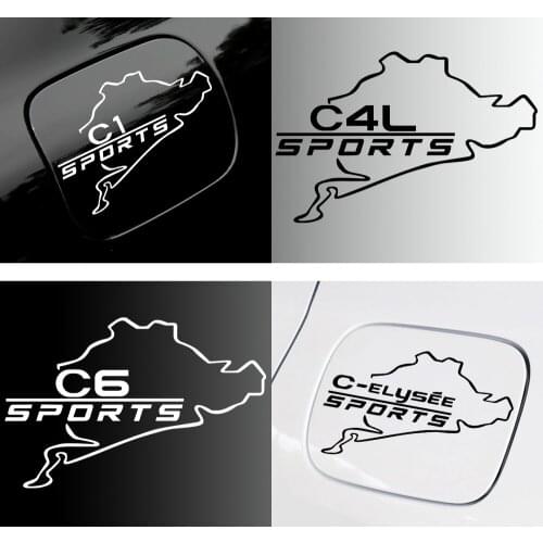 For Citroen C1 C2 C3 C4 C5 C6 C4L DS3 DS5 VTS C-ELYSEE Car Accessories Vinyl Tank Cap Trunk Fashion Creative Decoration Decal